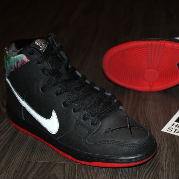 Nike Dunk SB High Pro x Spot Gasparilla Black Red Grey Mens Size 7 Sneakers - Picture 2 of 16